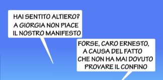 Meloni “straccia” il Manifesto di Ventotene, “non è la mia Europa”: uno strappo ai valori fondanti europei che divide il Parlamento Manifesto di Ventotene e Giorgia Meloni by Claudio Mellana