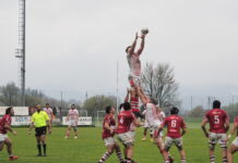 Serie A Elite: la Rangers Rugby Vicenza cede di misura 6-11 in casa al Valorugby Emilia in una sfida combattuta Ranger Rugby Vicenza in azione con Reggio Emilia (foto Alex Zonta)
