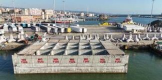 Porti, arrivato cassone A02 per antemurale nuovo accesso sud Civitavecchia