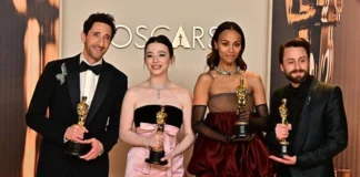 Oscar 2025, Anora miglior film. Vincono Adrien Brody, Zoe Saldana, Kieran Culkin e Mikey Madison anora