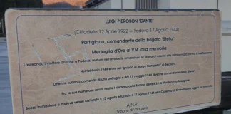 Valdagno, sfregiata con una svastica targa al partigiano Luigi Pierobon: condanna del gesto valdagno svastica lapide targa luigi Pierobon
