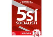 Referendum di giugno, riunito l’Attivo provinciale: dal PSI Vicenza “5 SI!”. “Il 2025 sarà un anno di democrazia diretta”! Referendum: 5 SI del PSI