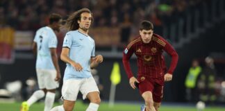 Lazio-Roma 1-1, Soulè risponde a Romagnoli