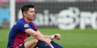Lewandowski, lesione alla coscia sinistra. Con l’Inter ci sarà?