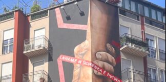 A Milano il murale “Basta morti sul lavoro” per promuovere la cultura e azzerare gli infortuni