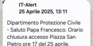 Papa Francesco, IT Alert sui telefoni: stupore e spavento tra i cittadini