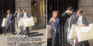 Renato Zero, fan lo riprende per strada e lui si copre il volto: polemica social
