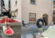 Fontana dei bambini con acqua rossa: individuato il responsabile dalla Polizia di Stato di Vicenza Fontana dei bambini imbrattata, identificato il responsabile