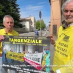 Viale Trento, tra promesse e incidenti: il Comitato Albera rilancia l’allarme. E sulla Bretella: «Opera incompleta, collaudo mai visto» Giovanni Rolando e Fiorenzo Donadello di fronte al Bar trattoria Bissa in Viale Trento torri faro ponte alto