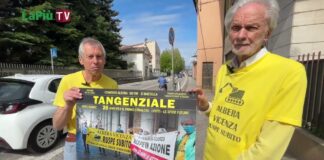 Tangenziale di Vicenza, il Comitato dell’Albera: “Le torri faro di Ponte Alto sono spente perché non a norma” Giovanni Rolando e Fiorenzo Donadello di fronte al Bar trattoria Bissa in Viale Trento torri faro ponte alto