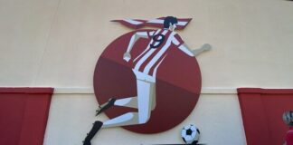 Oltraggiato il murales di Paolo Rossi al Menti. Rucco (FdI): “Gesto inqualificabile che ferisce l’anima di Vicenza” murales Paolo Rossi
