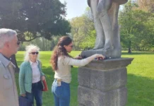 Parco Querini Vicenza: targhe in ottone per le sculture settecentesche del viale centrale parco querini vicenza