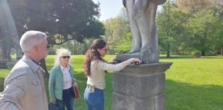 Parco Querini Vicenza: targhe in ottone per le sculture settecentesche del viale centrale parco querini vicenza