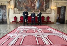 Un omaggio tessile a Vicenza: il tappeto “Andrea” di Matteo Pala tra storia, arte e innovazione Il tappeto "Andrea" donato da Matteo Pala a Vicenza