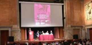 La cerimonia in ricordo del genocidio del popolo armeno