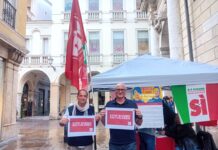 Già 15 milioni di votanti previsti per i referendum di giugno! Gazebo Psi e SI Vicenza. Fantò: benissimo ma ne servono di più per il quorum Referendum di giugno, Luca Fantò e Luca Capristo al gazebo del Psi Vicenza