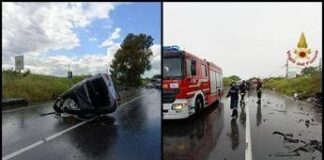 Auto finisce contro un albero e si ribalta sull’Ardeatina: un morto e 4 feriti gravi