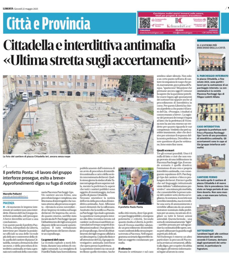 Caso GPS, l'articolo di Libertà