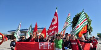 Ebara di Gambellara, sciopero e manifestazione per il contratto integrativo. Fim e Fiom Vicenza: “Da parte aziendale chiusura ideologica” ebara lavoratori in sciopero