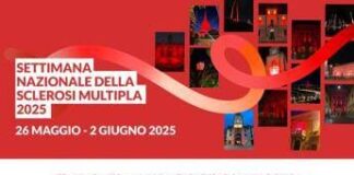 Giornata mondiale sclerosi multipla numero 25, l’Italia si tinge di rosso