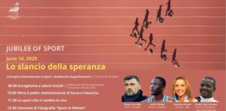 Il convegno “Lo slancio della speranza” il 14 giugno aprirà il Giubileo dello sport