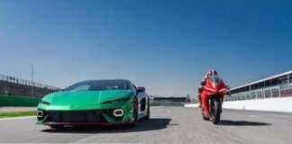 Lamborghini Temerario e Ducati Panigale V4: una drag race sull’asfalto di Imola