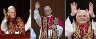 Leone XIV, Papa Prevost con la stola di Giovanni Paolo II e Benedetto XVI