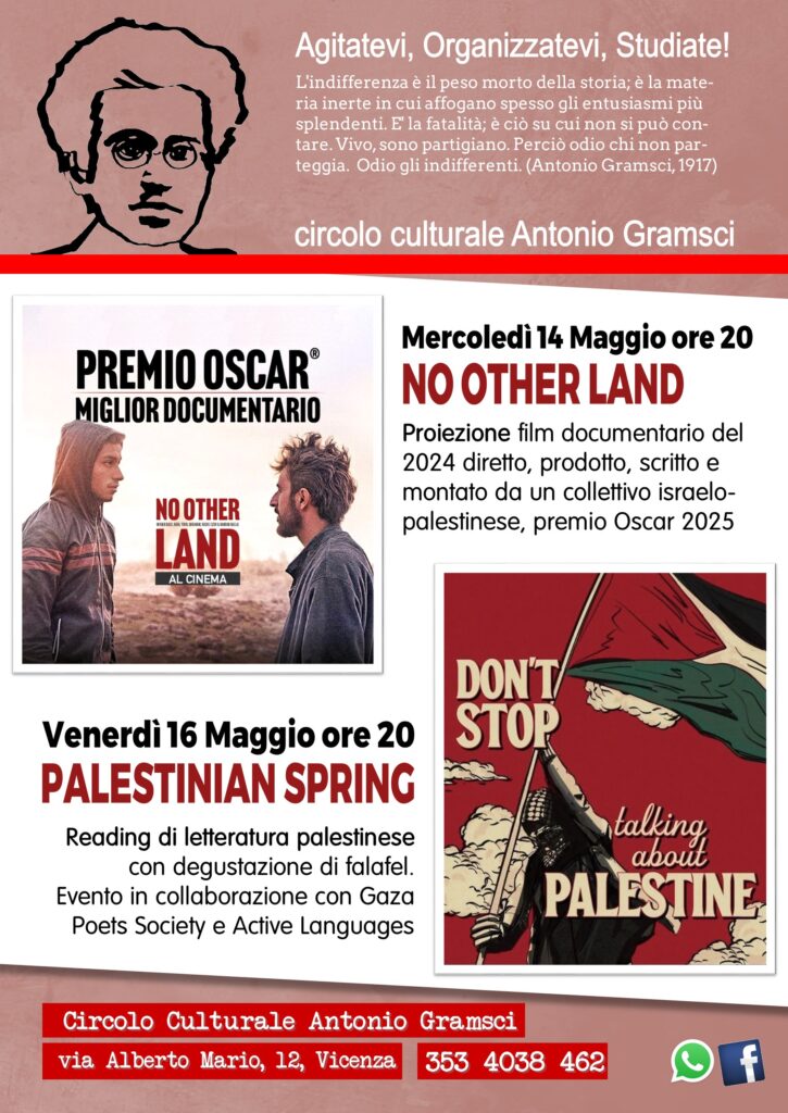 locandina serate palestina