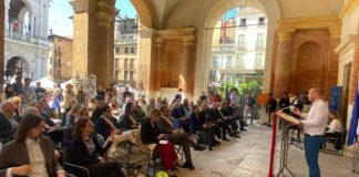 Vicenza tanta partecipazione alla cerimonia per la Giornata dell’Europa in Loggia del Capitaniato Cerimonia in Loggia del Capitaniato per Giornata mondiale dell'Europa