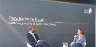 Il Sottosegretario di Stato alla Difesa Isabella Rauti a Civitavecchia per il Tour della Vespucci