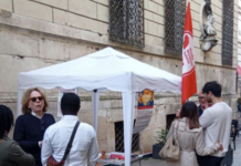 Referendum gazebo del Psi di Vicenza