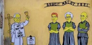 Scritta ‘genocidio’ e baffi alla Hitler, vandalizzato murale con Segre, Bruck e Sami Modiano