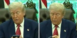 Trump e il telefono che disturba. Sorpresa, è il suo – Video