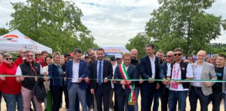 Tappa dei Berici, inaugurato il Villaggio di Tappa a Campo Marzo. Premiate le tre vetrine vincitrici del contest a tema Giro d’Italia inaugurazione villaggio Tappa dei berici