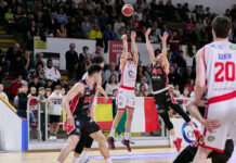 Basket serie B, Play-in al via. Per Civitus Vicenza gara secca a Fidenza. Coach Ghirelli: “Dobbiamo pensare a noi” civitus Vicenza Marangoni in azione