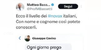 “Una morte lenta e dolorosa”, minacce e insulti a Bassetti: lui pubblica post dell’autore bassetti