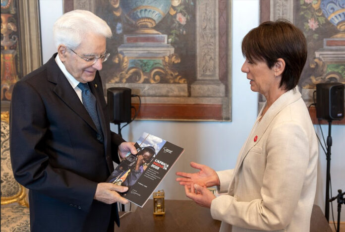 paola crestani amref africa Sergio Mattarella paola crestani amref africa Sergio Mattarella