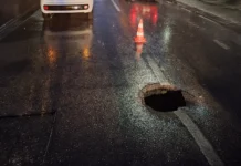 Vicenza: cede manto stradale in Via Rossi: ordinata la chiusura al traffico via rossi vicenza voragine