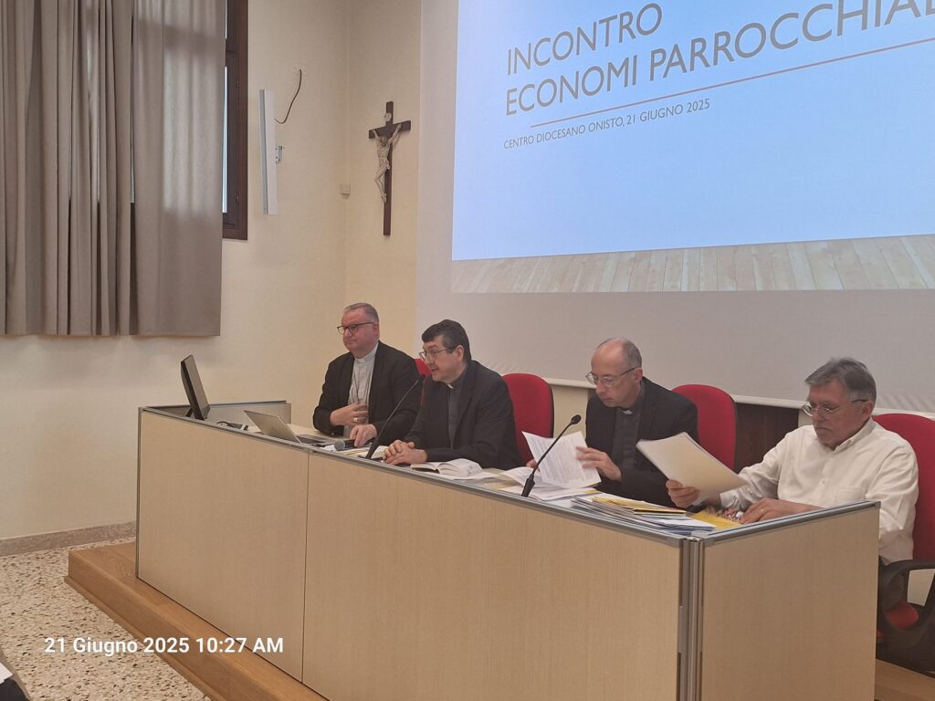 21 giugno 2025 Incontro con vescovo Brugnotto degli Economi parrocchiali
