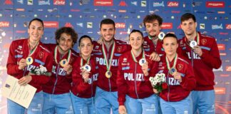 Gli assoluti di scherma di Piacenza si chiudono con la doppietta Fiamme Oro nella spada a squadre