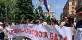 ‘Free Palestine’, il grido della piazza per Gaza a Roma