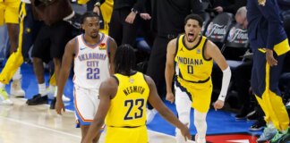 A Indiana gara uno delle Finals, Oklahoma battuti 111-110