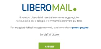 Libero mail in down, problemi con la posta elettronica: gli aggiornamenti
