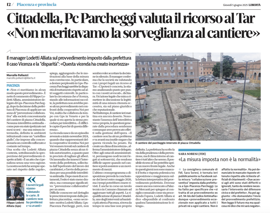 Libertà del 5 giugno 2025, articolo di Marco Pollastri, pagina 12