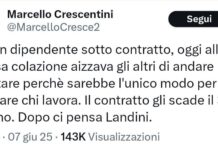 “Non rinnovo il contratto all’operaio che vota Sì”, minaccia imprenditore di Fabriano su X possibile boomerang sui referendum CGIL sul lavoro Referendum lavoro, il post di Marcello Crescentini