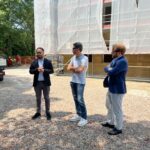 Il sindaco Possamai con gli assessori Selmo e Spiller al cantiere del nido “Piarda”: “A lavori finiti raddoppieranno i posti per i bambini” nido piarda sopralluogo selmo spiller possamai