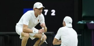 Sinner ai quarti di Wimbledon, Dimitrov si ritira al terzo set