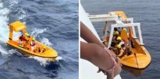 Bambina cade da nave, padre si tuffa: salvati entrambi – Video