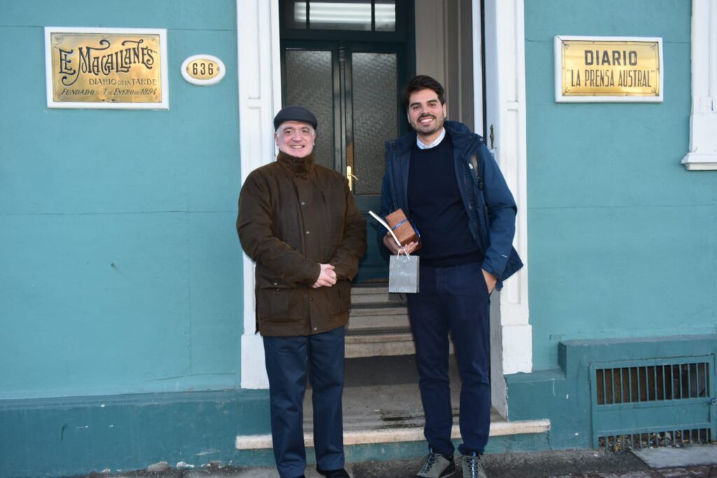 Elia Pizzolato in visita a La Prensa Austral