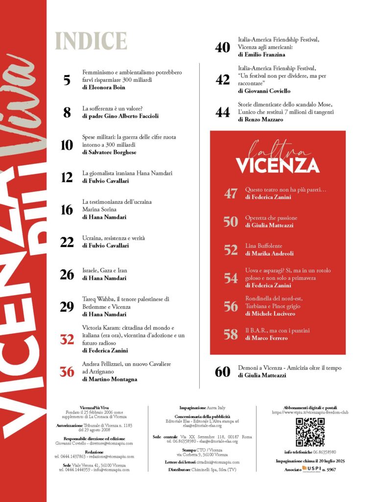 Indice VicenzaPiù Viva n. 300, 20 luglio 2025